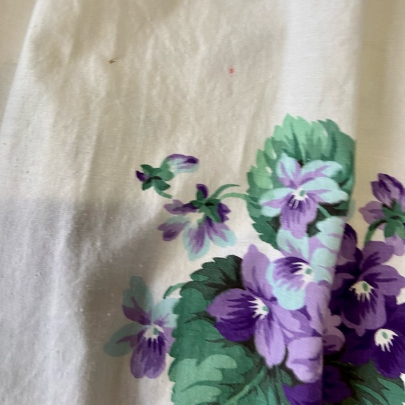 Vintage 1950’s Purple floral border print gathered skirt - Picture 6 of 6